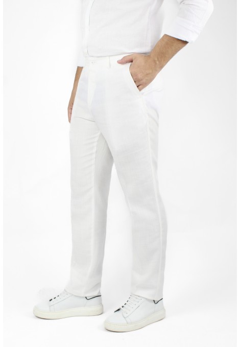 Man's white linen pants 