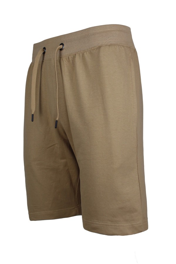 Man’s camel cotton sweat shorts