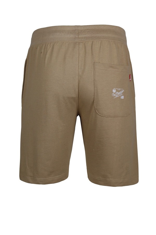 Man’s camel cotton sweat shorts