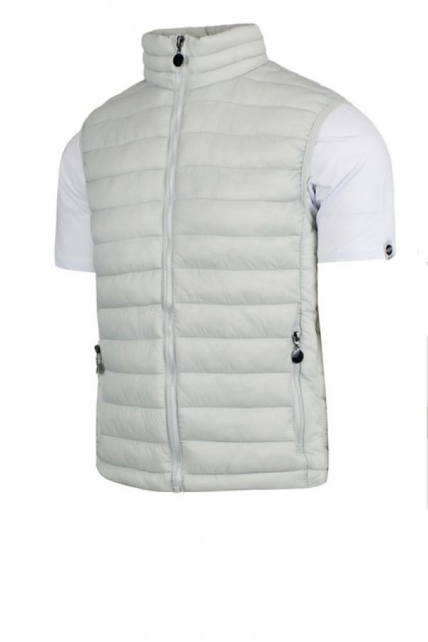 Man's ecru sleeveless jacket