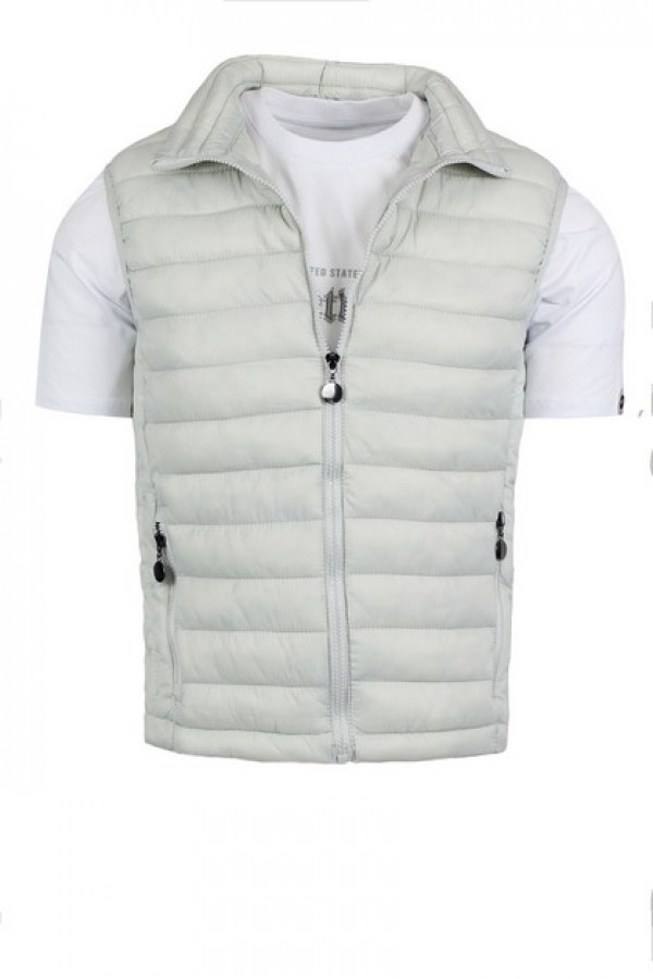 Man's ecru sleeveless jacket