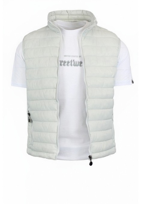 Man's ecru sleeveless jacket