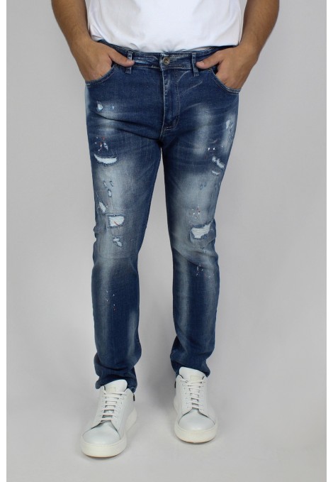  Man’s Blue ripped Jeans 