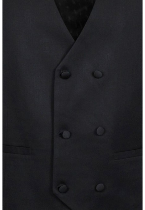 Man's black vest mixed wool