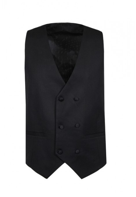 Man's black vest mixed wool