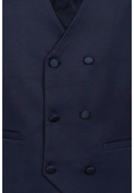 Man's dark blue vest mixed wool