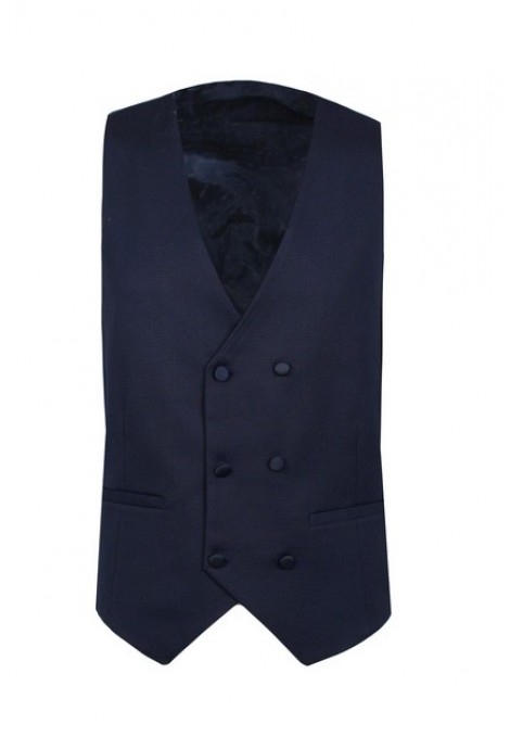 Man's dark blue vest mixed wool