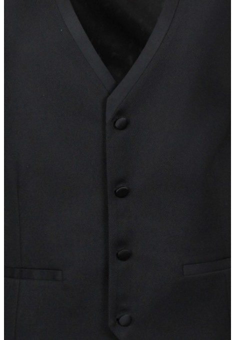 Man's black vest mixed wool