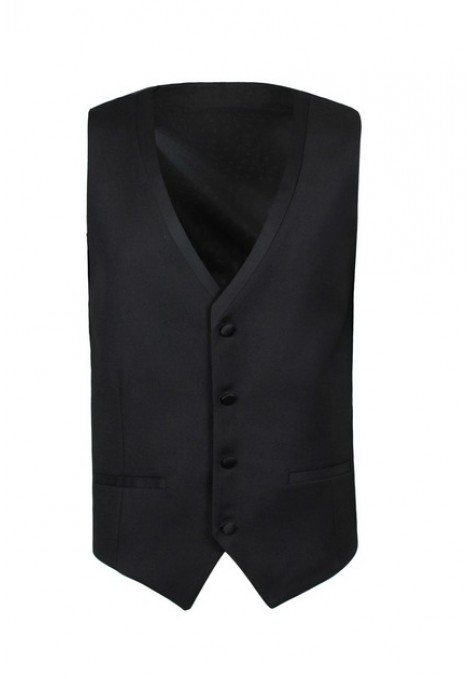 Man's black vest mixed wool