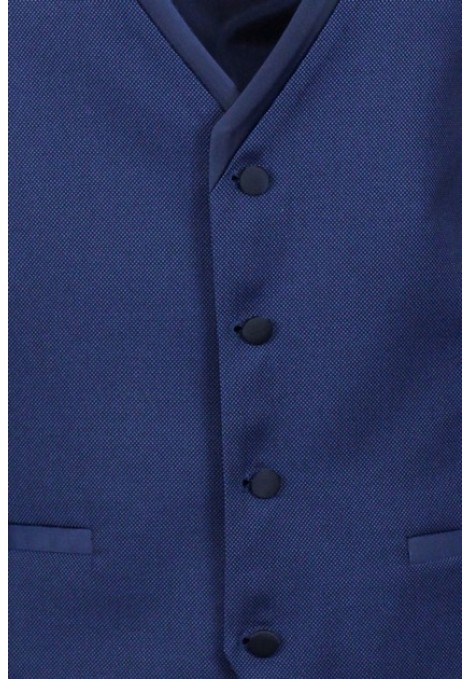 Man's blue vest mixed wool