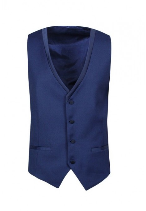 Man's blue vest mixed wool