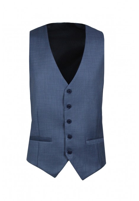 Man's blue vest mixed wool