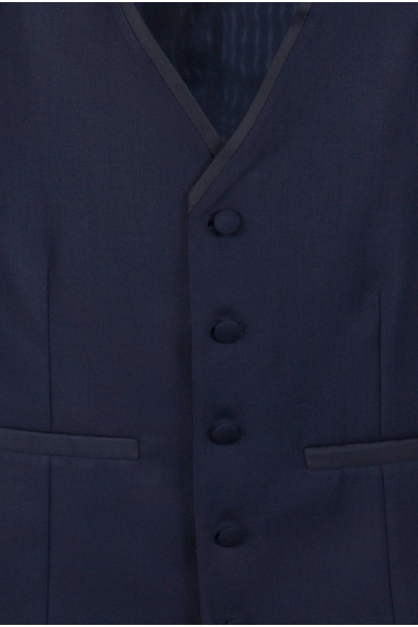 Man's dark blue vest mixed wool