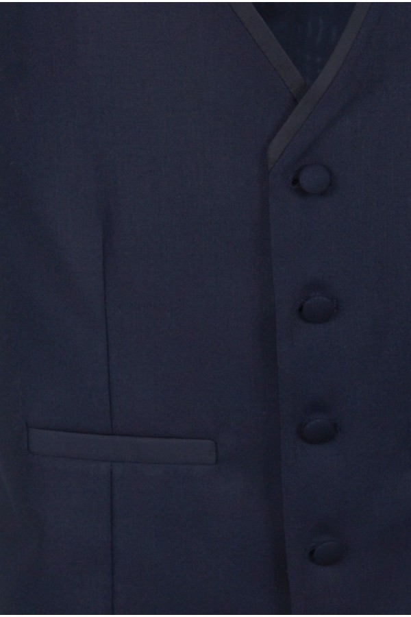 Man's dark blue vest mixed wool