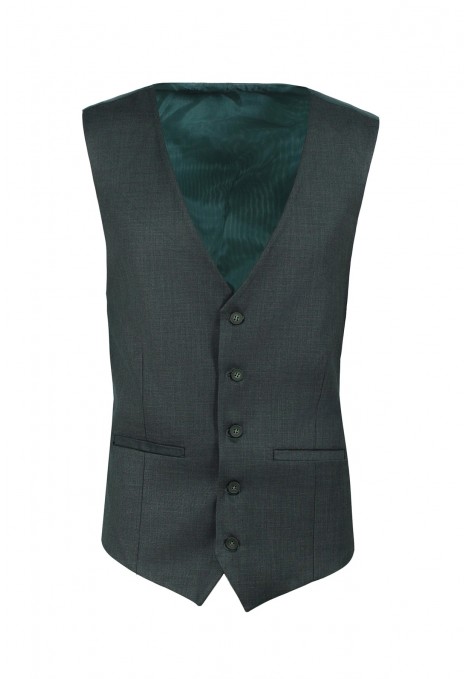 Man's green vest mixed wool