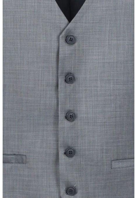 Man's grey vest mixed wool