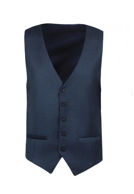 Man's dark blue vest mixed wool