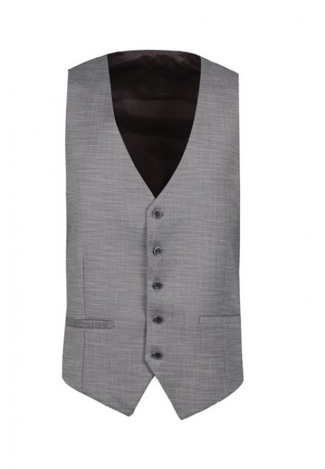 Man's dark beige vest mixed wool