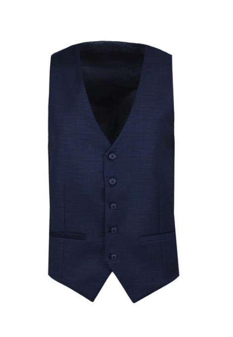 Man's dark blue vest mixed wool