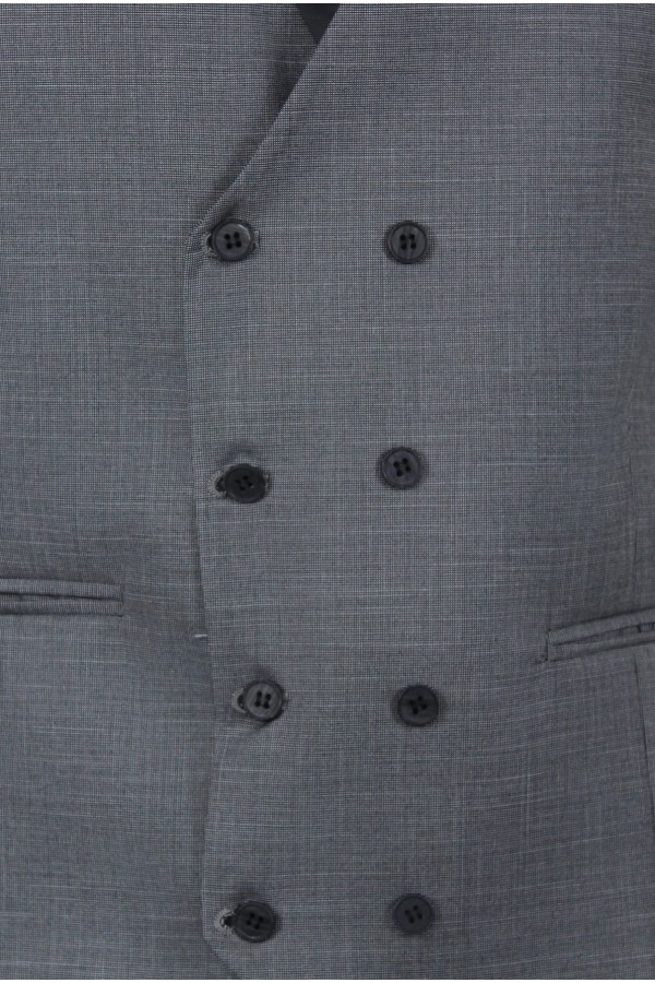 Man's grey vest mixed wool