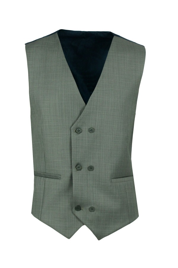 Man's green vest mixed wool