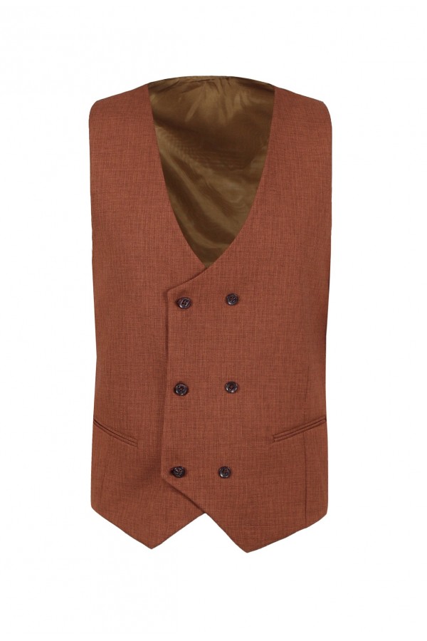 Man's dark red vest mixed wool