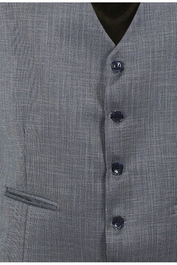 Man's dark blue vest mixed wool