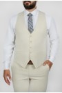 Man's beige vest mixed wool