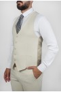 Man's beige vest mixed wool