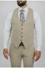 Man's beige vest mixed wool