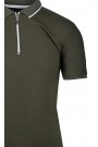 Man’s khaki t-shirt polo with zip