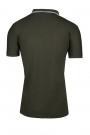 Man’s khaki t-shirt polo with zip