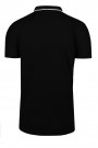 Man’s black t-shirt polo with zip