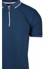 Man’s blue t-shirt polo with zip