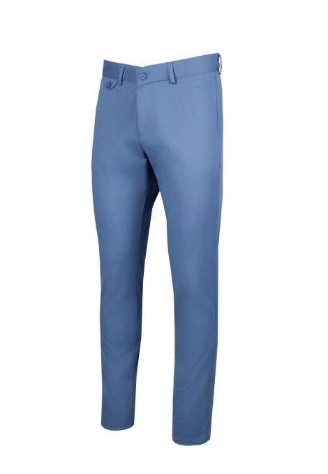 Man’s raf blue chinos pants with textured weave    