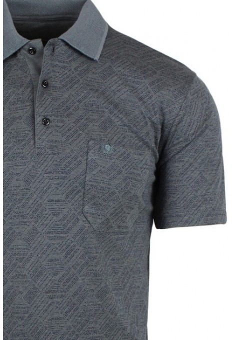 Man’s αnthracite grey  t-shirt polo 