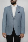 Man’s sky blue blazer with textured weave mixed wool