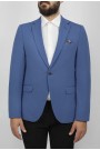 Man’s raf blue blazer with textured weave mixed wool