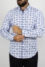 Man’s white printed cotton shirt      