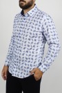 Man’s white printed cotton shirt      