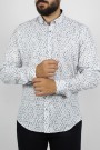 Man’s white printed cotton shirt      