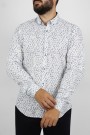 Man’s white printed cotton shirt      