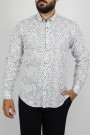 Man’s white printed cotton shirt      