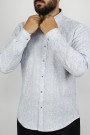 Man’s white printed cotton shirt      