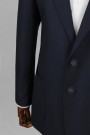  Man’s dark blue Blazer with detailed pockets mixed wool