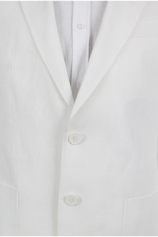 Man's white linen suit