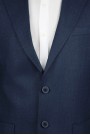 Man's blue linen suit