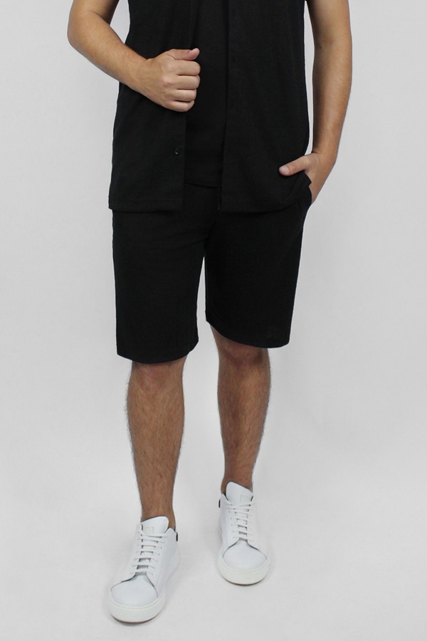 Man’s black shorts