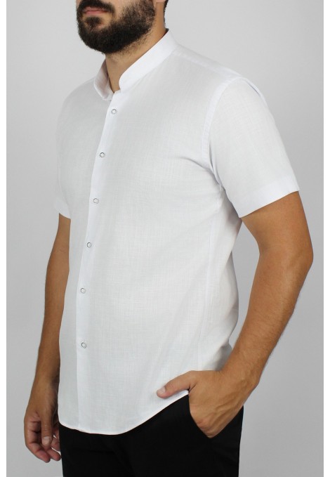 Man's white  shirt mao  