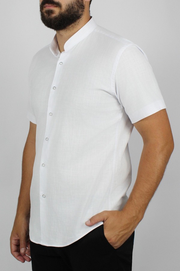 Man's white  shirt mao  